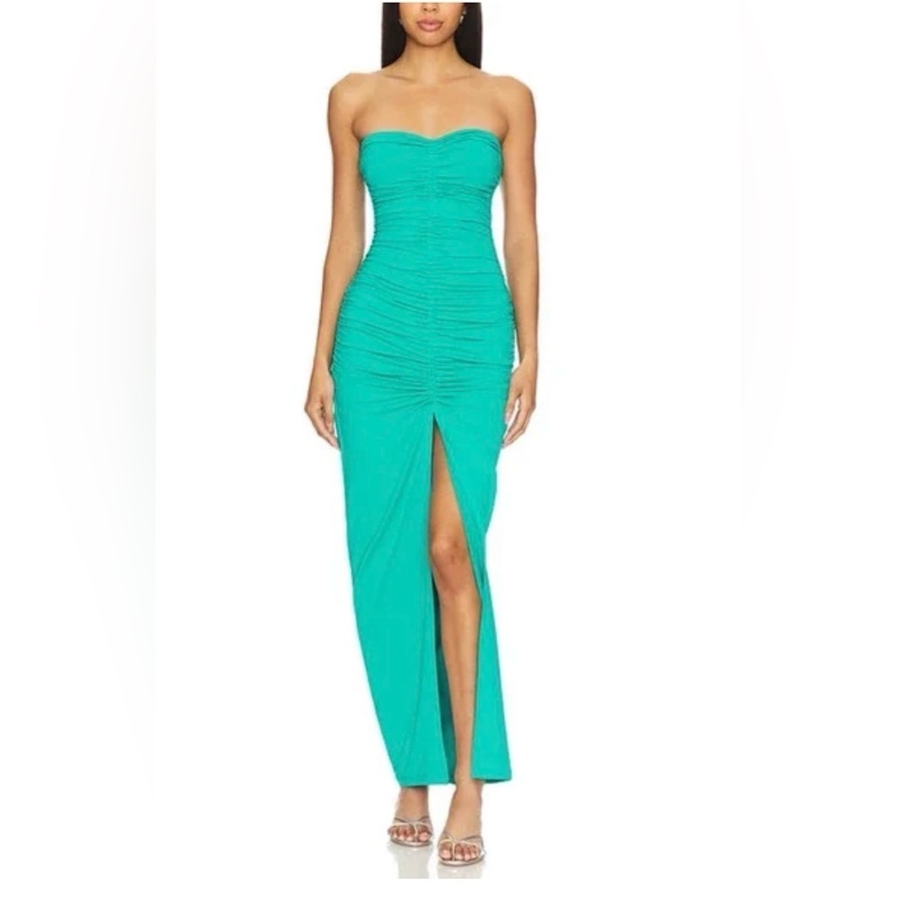 Susana Monaco strapless gathered Maxi Dress *PURPLE*